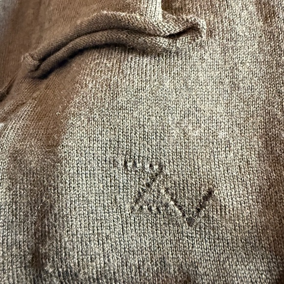 Zadig & Voltaire Roller Khaki Wool Dress with Glitter Star Elbow Patches Small - Picture 7 of 11